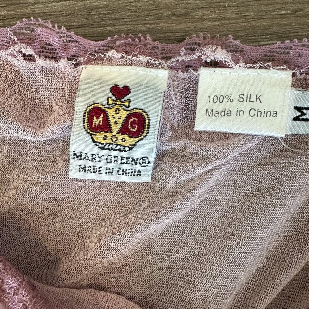 Mary Green Lavender Silk Gauze Bikini panties M - Picture 4 of 4